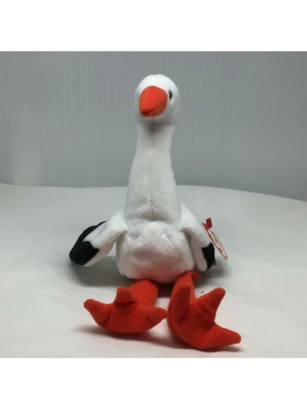 Ty Beanie Baby Stilts Plush Stork 1998 White Black Orange Retired Stuffed Animal